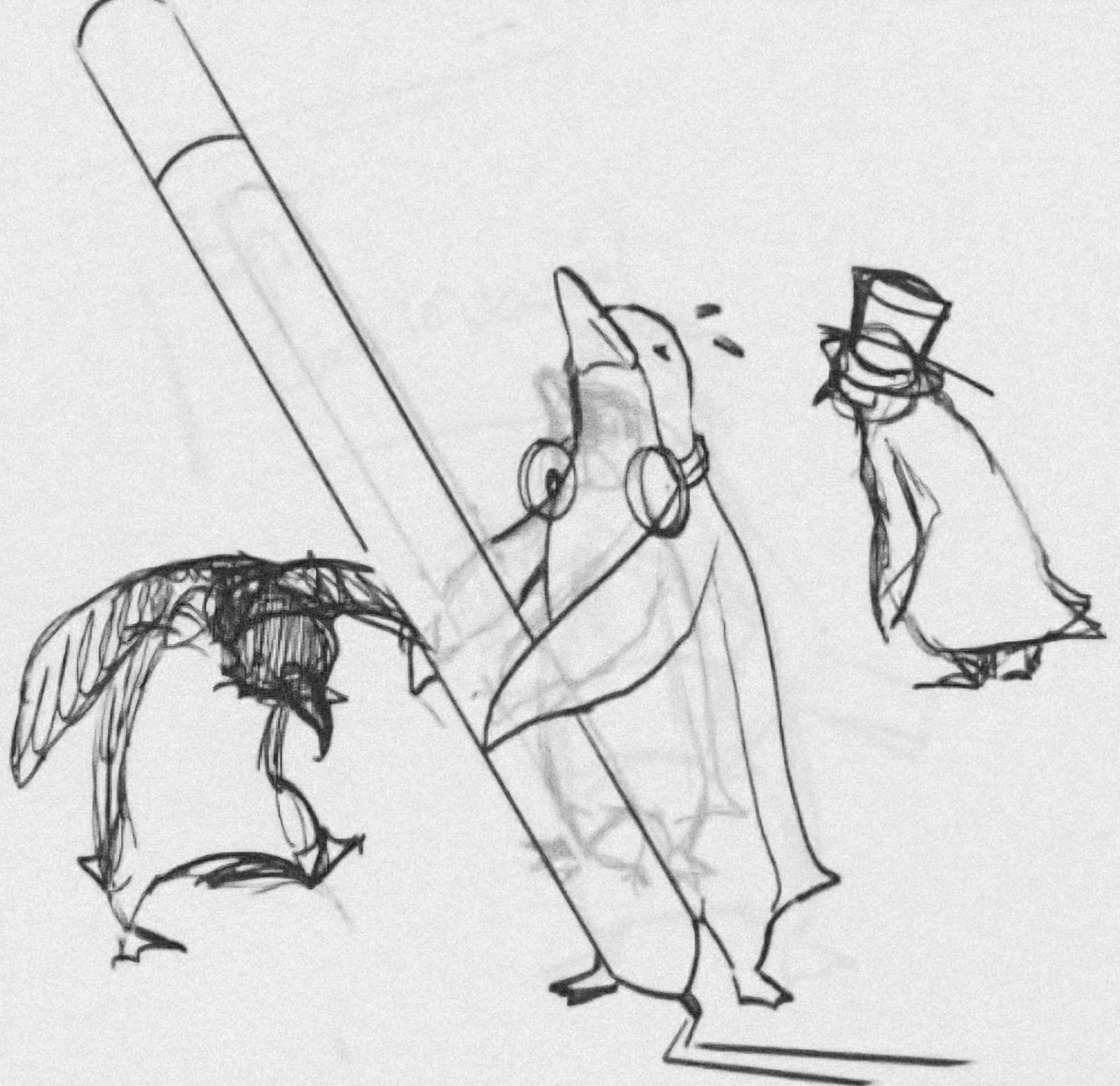 Silueta misteriosa de Pingüino